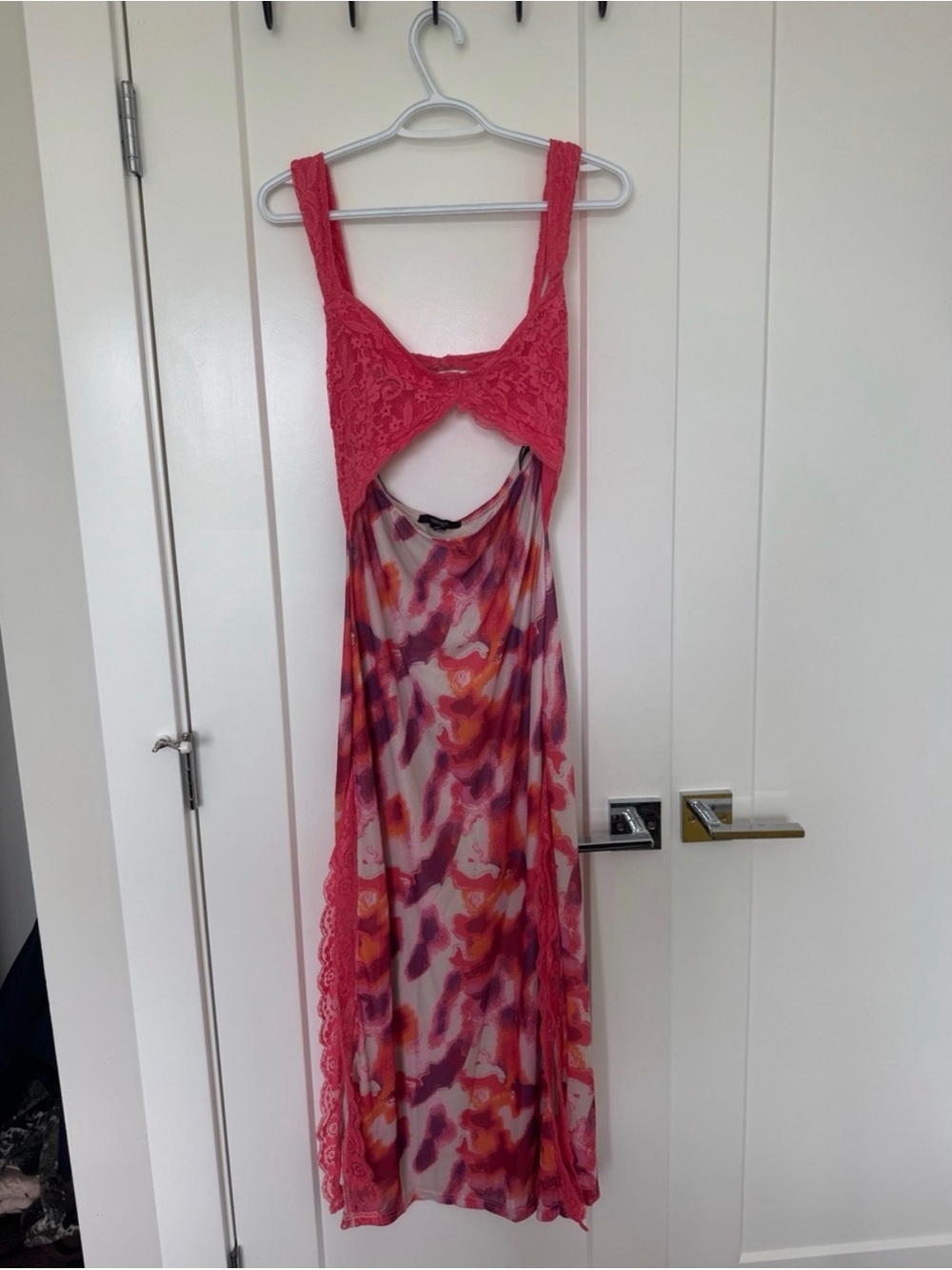 Forever 21 Pink and Orange Printed Dress